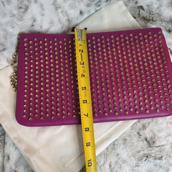 RARE Christian Louboutin Loubiposh Studded Clutch/Shoulder/Crossbody Bag - Picture 16 of 16